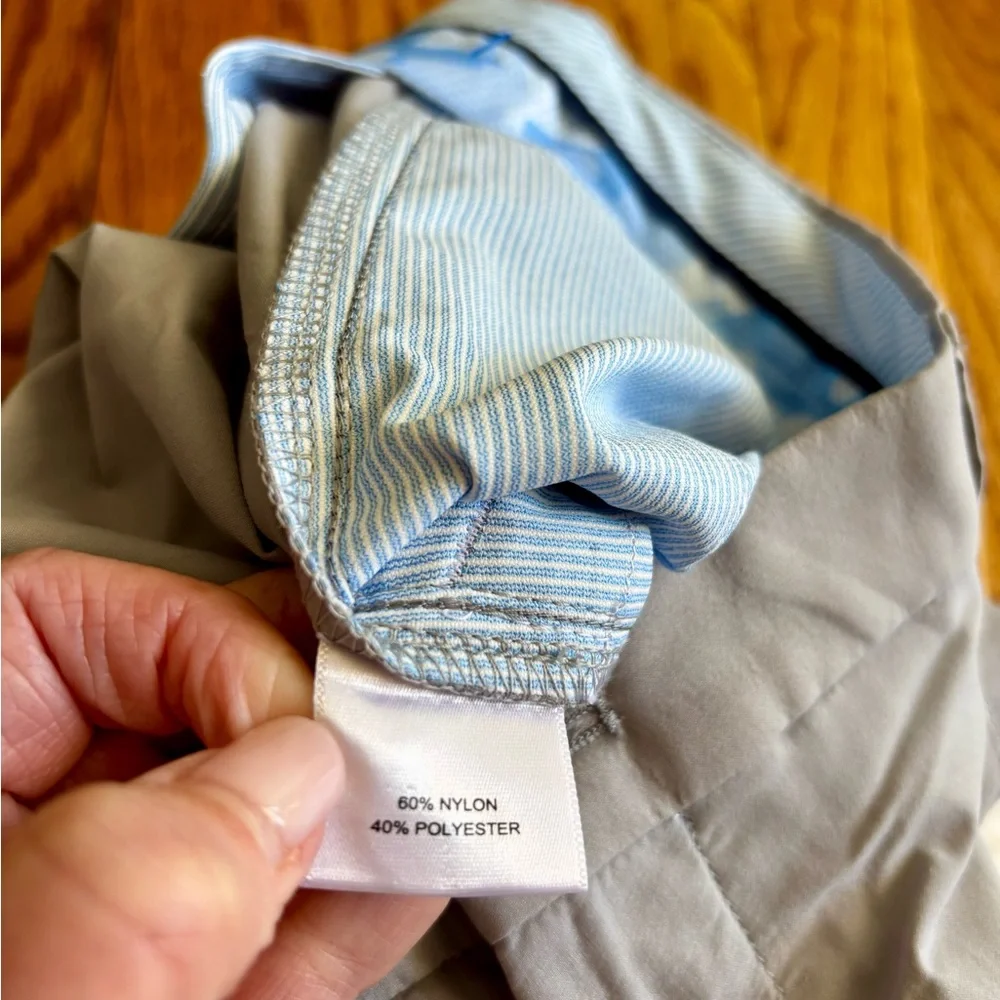 Peter Millar Featherweight Light Gray Flat-Front Performance Shorts- Size 36 - Picture 5 of 7